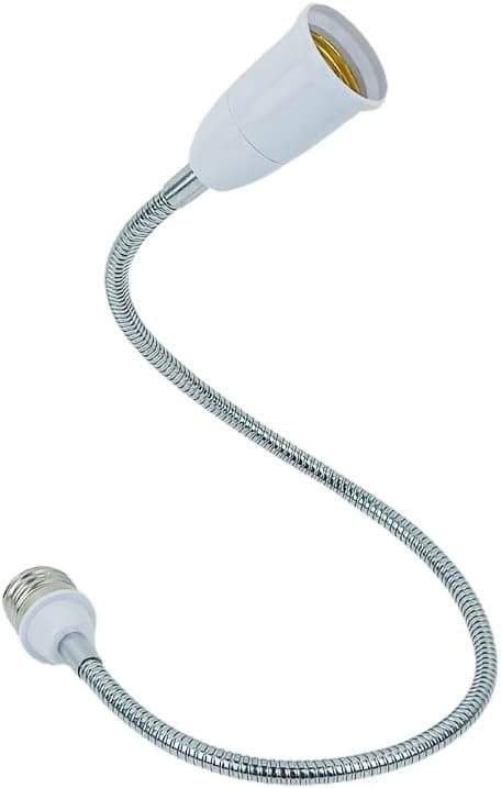 Superdream E27 to E27 Light Lamp Bulb Flexible Gooseneck Extension Adaptor Converter (19in 1Pack)