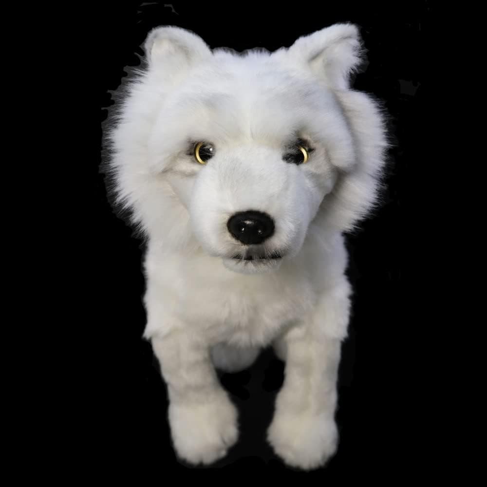 Tukta Lifelike White Wolf Soft Plush Toys Stuffed Animals Doll Kids Gifts Room Decor 12"