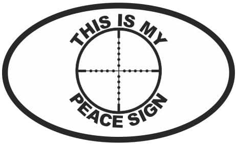 JS Artworks This is My Peace Sign Oval Vinyl Sticker Decal