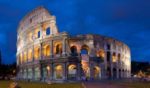 Roman Colosseum Movie Poster At Night #01 24x36in