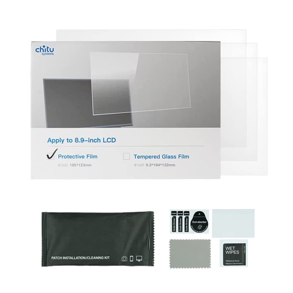 chitu systems 3PCS Protective Film for Anycubic Photon Mono X/Elegoo Saturn 8.9 inch LCD Screen, for PJ089Y2V5/TM089CFSP01 Protector (Protective Film, 3)