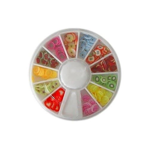 240 pcs FIMO Nail Art Miniature Decorations with Wheel