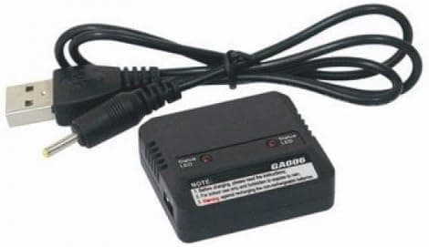 HobbyFlip Dual Li-Po 3.7V Battery Charger Charge 2 Batteries at HM-Mini CP-Z-18 Compatible with Hubsan X4 H107C