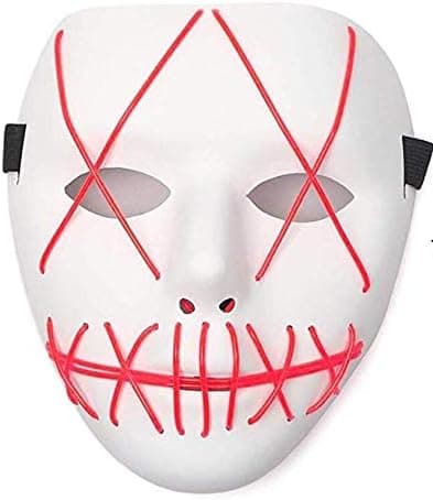 Tagital Halloween Mask LED Light Up Funny Masks The Purge Movie Scary Festival Costume