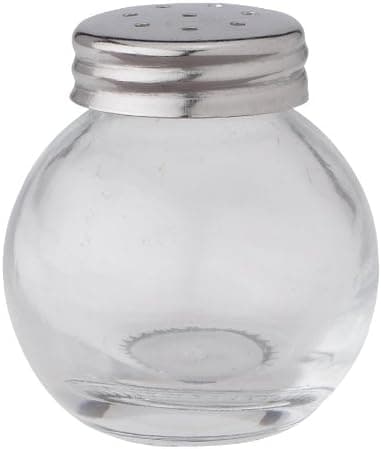 HIC Mini Salt & Pepper Shakers, Bulb Shaped, Glass, 0.5 oz Capacity
