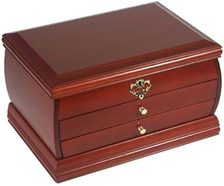 Red Star Lila Cherry Finish Jewelry Box