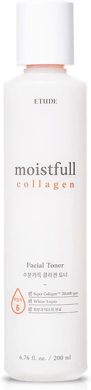 Etude Moistfull Collagen Toner, 6.76fl.oz (200ml) (21AD) | Water Essence Type Toner to Hydrate and Keep Your Skin Moistured