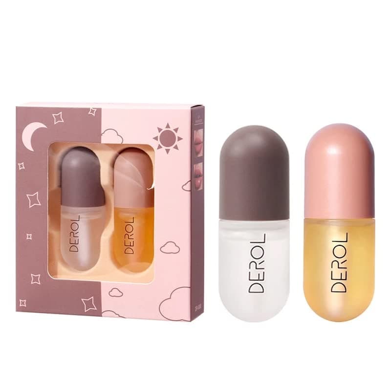2PCS Lip Plumper,Lip Plumper Gloss,Syrup Cosmetics Lip Plumper,Hydrating and Reduce Fine Lines,No Chapped Lips