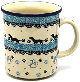 Polish Pottery Mug - Straight Sided - Diggity Dog
