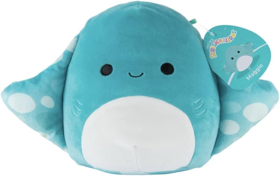 Squishmallows Official Kellytoy Plush 8 Inch Squishy Soft Plush Toy Animals (Maggie The Stingray with Spots)