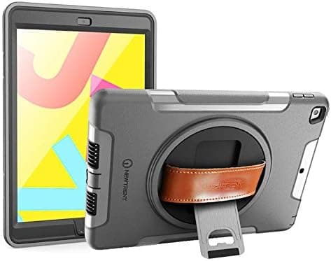 New Trent iPad 8th Generation Case, iPad 7th Generation Case, iPad 10.2 Case, Rugged Kickstand Full Body 8th Gen, 7 Gen iPad case with Rotational Hand Strap & Screen Protector