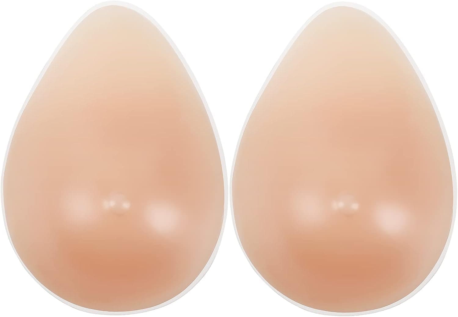 Vollence One Pair Teardrop Silicone Breast Forms Mastectomy Bra Enhancer Inserts Concave Bra Pads