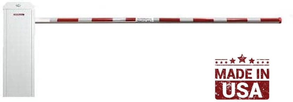 Parking Barrier Arm - 15-Ft 3-Piece Aluminum Round Replacement Arm for Gate Operator - Round Boom, White