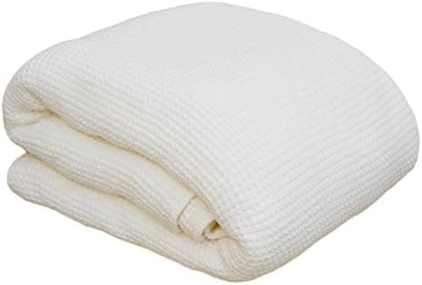 glo Organic US Made Waffle Blanket, Twin/Twin X-Large, Natural