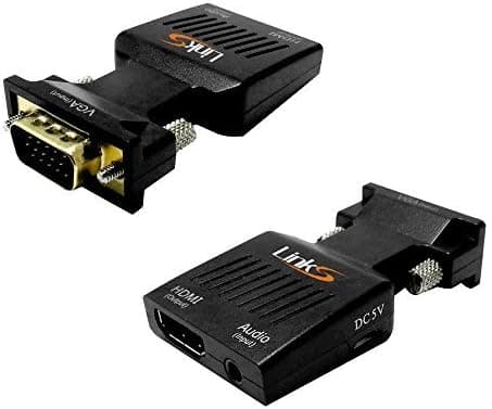 LinkS VGA +USB to HDMI Scaler/Converter with Audio Support in Black