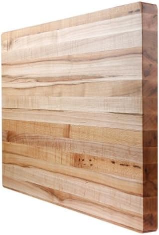 Kobi Blocks Maple Edge Grain Butcher Block Wood Cutting Board 22" x 22" x 1.5"