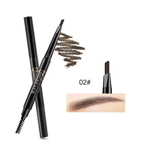 DZT1968 5 Colors 14cm Waterproof automatic rotation Eye Brow Eyeliner Eyebrow Pencil With Brush Makeup Cosmetic Tool (B)