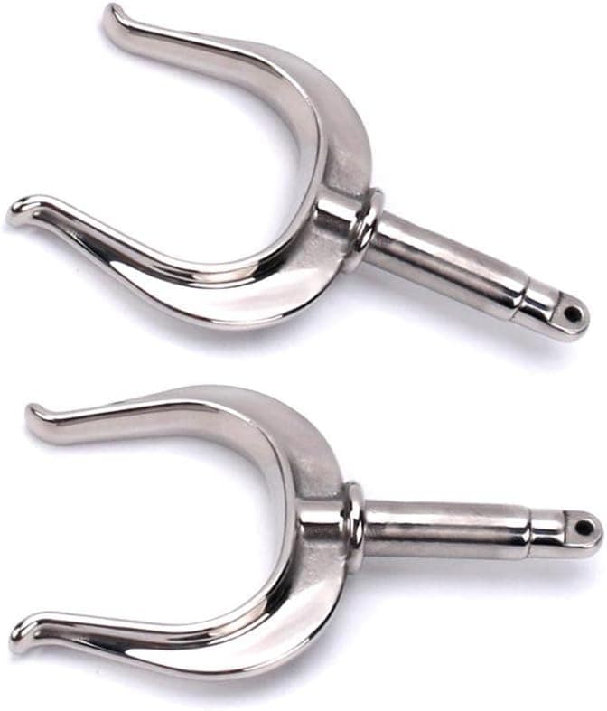 COC-LF Boat Stainless Steel Rowlock Side Mount Line Oarlock Socket Marine Yacht (2PCS)