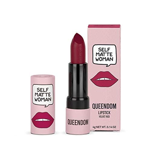 Queendom Self Matte Woman Lipstick, Velvet Red Shade | Matte Finish & Long Lasting Lipstick | Cruelty Free, Paraben Free
