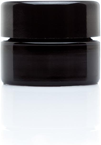 Infinity Jars 5 Ml (.17 fl oz) 10-Pack Set Palm Size Black Ultraviolet Glass Screwtop Jar