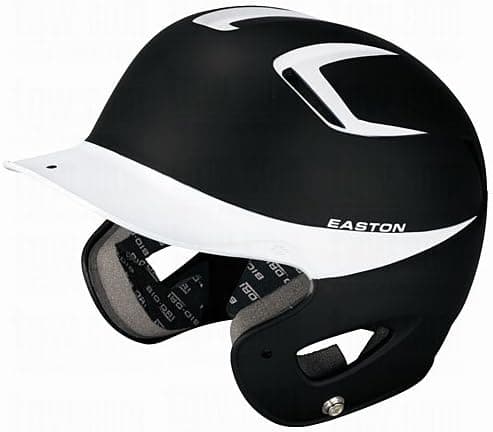 Easton Adult Natural Grip Two-Tone Batting Helmets Fits 6 7/8-7 5/8 Black/White Black|White Fits 6 7/8-7 5/8