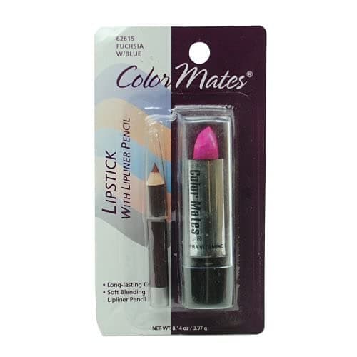 COLORMATES Lipstick & Lipliner Fuchsia w/ Blue (pack of 8)