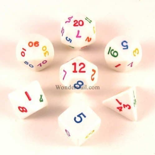 Koplow Games Rainbow Polyhedral Dice 7 Piece Set