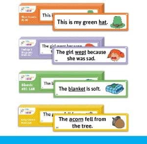 Phonics Word Family Sentence Flash Card Set - Teach Reading with 328 Phonetic Word Sentences with Short Vowel, Long Vowel, Blends, Digraph and Word Endings - Preschool, Kindergarten, Grade 1