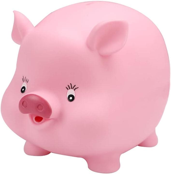 iLoveGift Piggy Bank, Cute Coin Bank, Plastic Shatterproof Money Bank for Boys, Girls and Kids as Birthday Gifts (Pink)