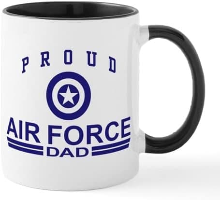 CafePress Proud Air Force Dad Mug Ceramic Coffee Mug, Tea Cup 11 oz