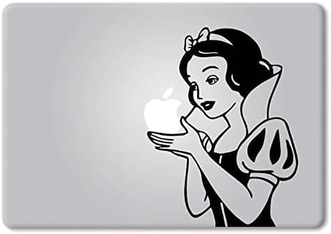 Die-cut Vinyl decal sticker Snow White Holding an apple Compatible with Macbook Laptop Car window