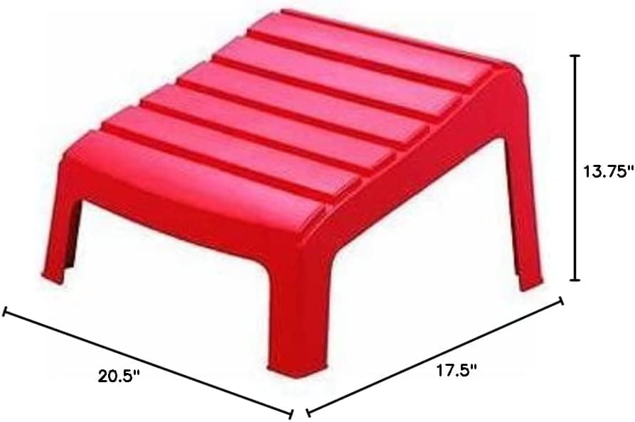 Adams 8380-26-3731 Adirondack Ottoman, Cherry Red