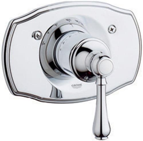 Grohe 19 616 000 Geneva Thermostatic Valve Trim with Lever Handle, StarLight Chrome