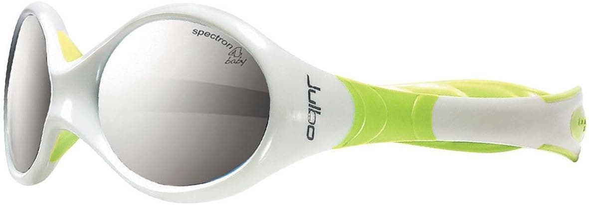 Julbo Looping 3 Baby Sunglasses with High Protection and Full Coverage for Children Ages 2-4 Years - White/Lime - Spectron 4