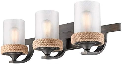 Beaumont Lane 3 Light Sandblasted Vanity Light in Gunmetal Bronze