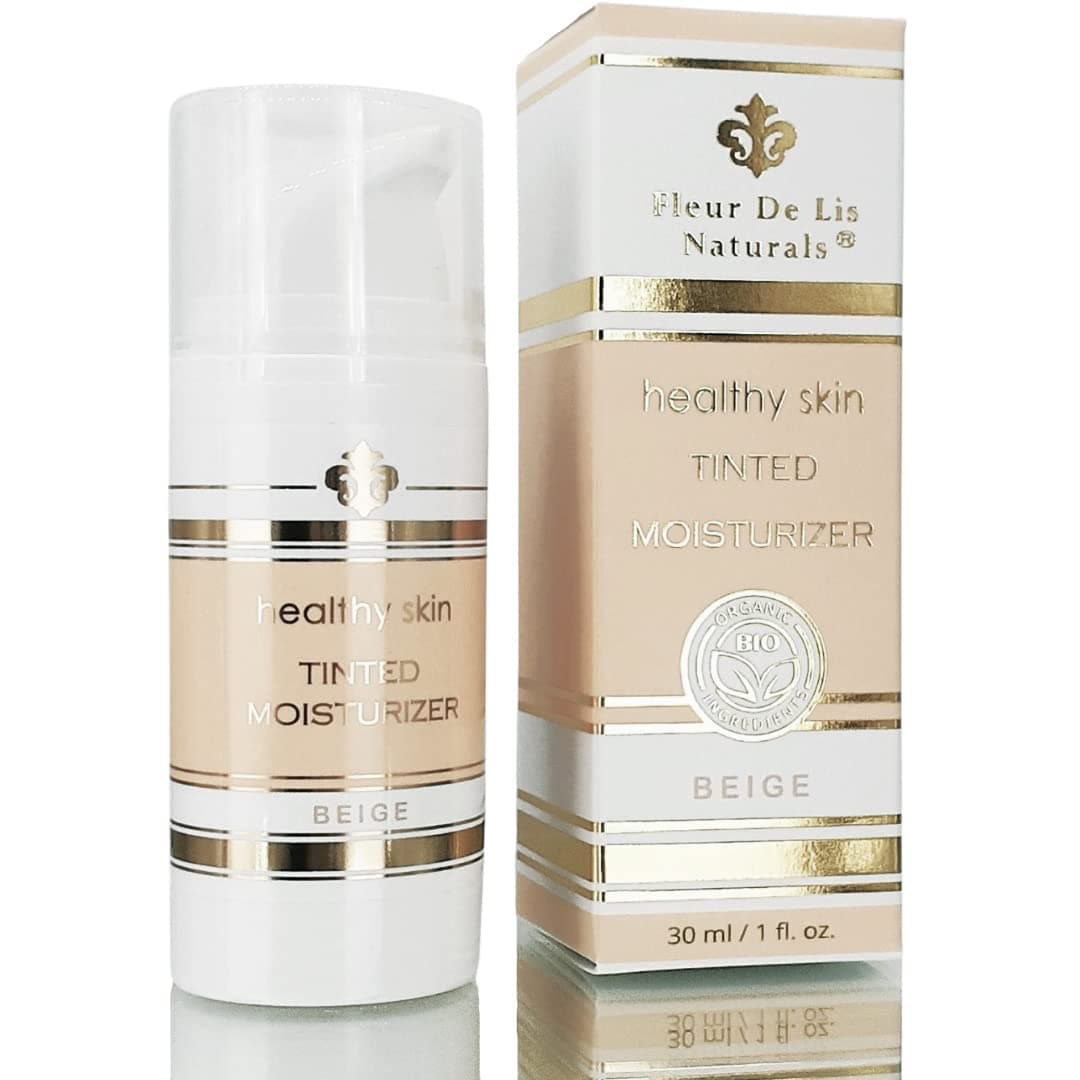 All Natural Tinted Moisturizer - Unscented Liquid Foundation, Fragrance-Free Organic Makeup, Lightweight, Color Correcting & Pore Minimizing Liquid Foundation Cream for Sensitive Skin, Vegan, Non-Toxic, Clean Beauty Foundation Cream - 1 oz (Beige)