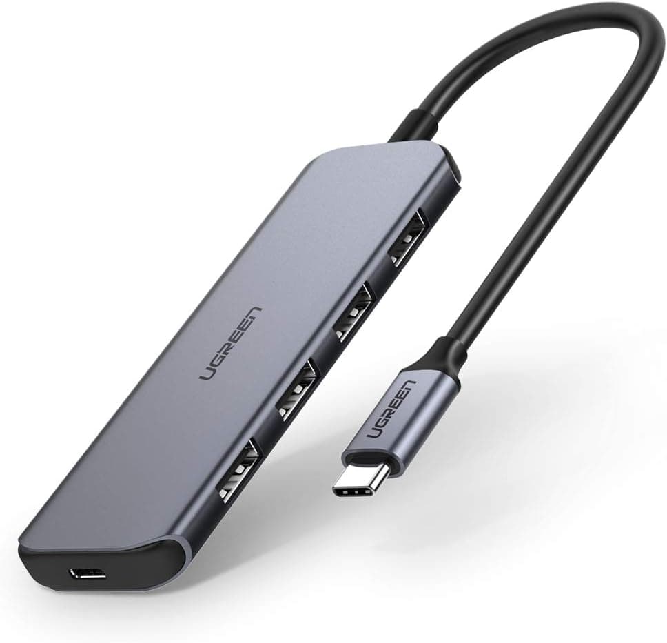 5-in-1 USB C Hub with 60W PD Charging Silver