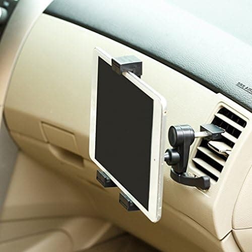 Heavy Duty Premium Tablet Mount Car AC Air Vent Holder Dock for iPad Pro 9.7, Air, Air 2 - iPad Mini 2 3 4 Retina - iPad 2 3 4 - Galaxy Tab A, Tab S, LG G Pad, Pad F, PadX - Galaxy Note