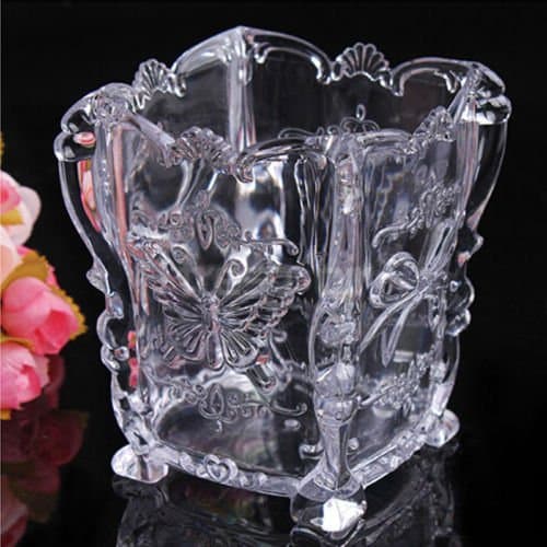 Acrylic Makeup Cosmetic Storage Box Case Holder Brush Pen Organizer Decorative Transparent