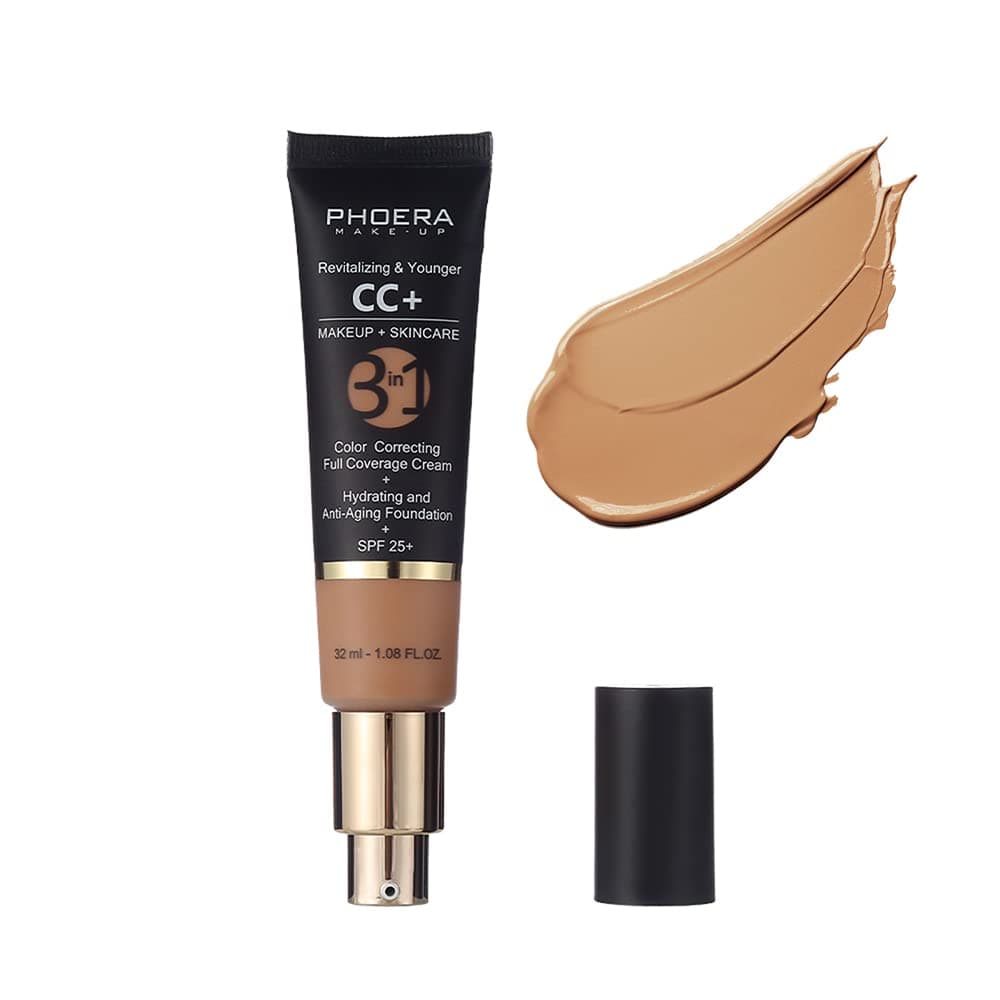 KIMIEYE Matte CC Cream, Tinted Moisturizer for Face with SPF 25, Facial Color Correcting Cream, Full Coverage Foundation Makeup for Even Skin Tone, Anti Aging Hydrating Serum, 1.08 oz (#160 Sand)