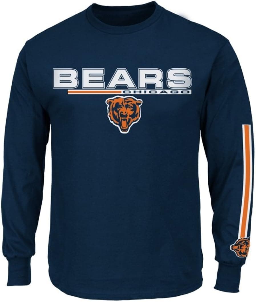 NFL Chicago Bears Men's UVH Tee, Navy, X-Large