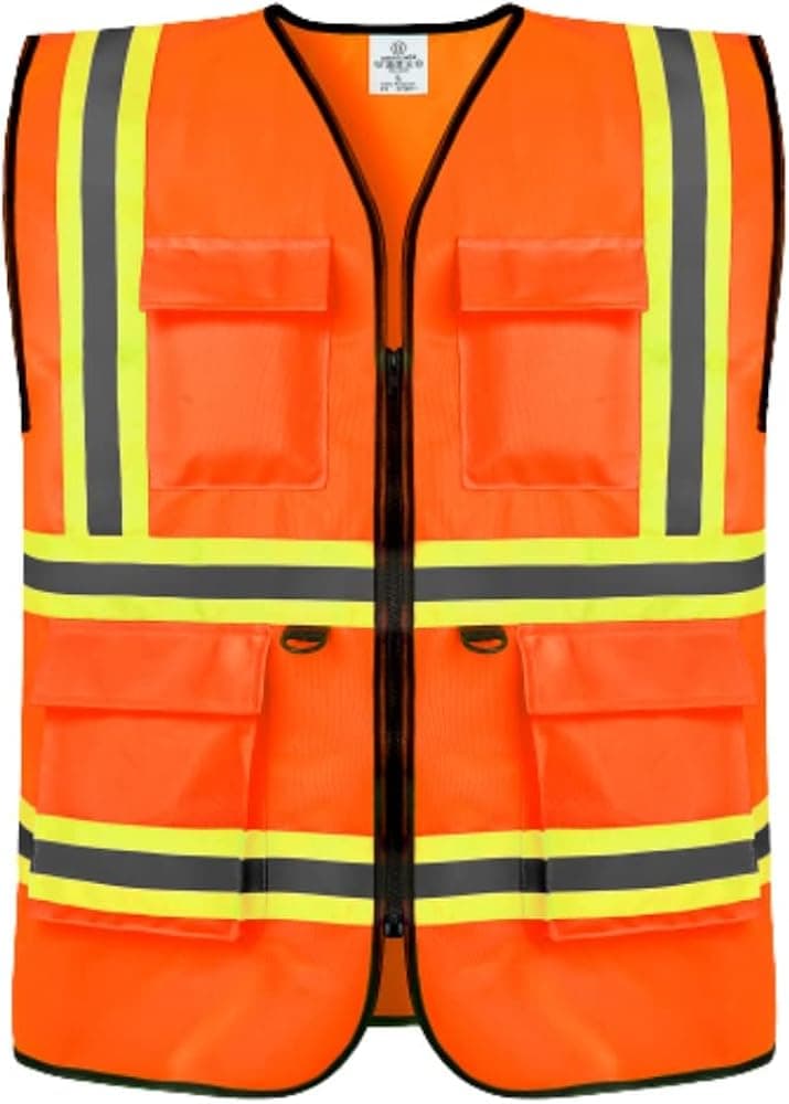 JOSSII SHOP Safety Vest For Men Polyester Reflective Vest For Women and Men