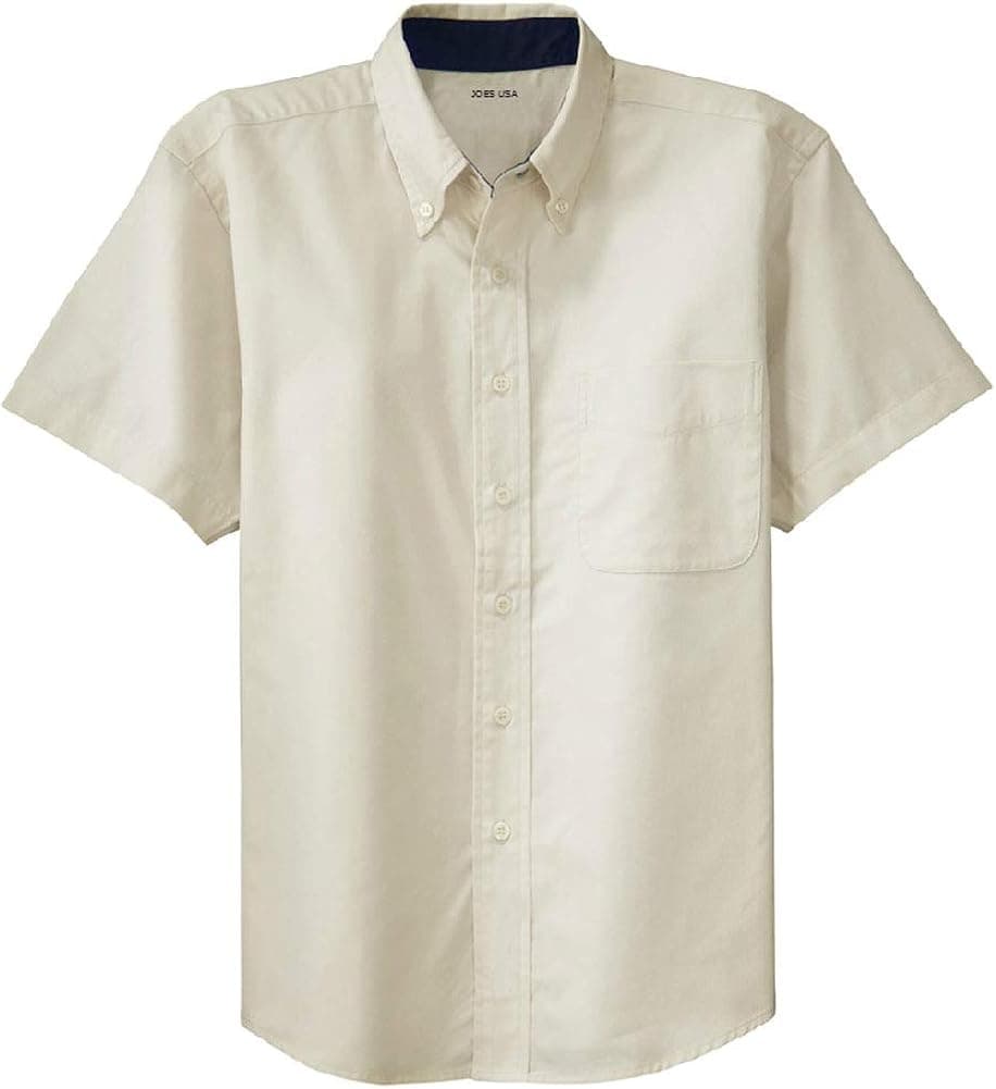 Joe's USA Men's Short Sleeve Wrinkle Resistant Easy Care Shirts in 32 Colors. Sizes XS-6XL