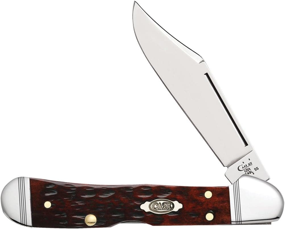 Case 26024 Walnut Bone Handle Mini Copper Lock Knife
