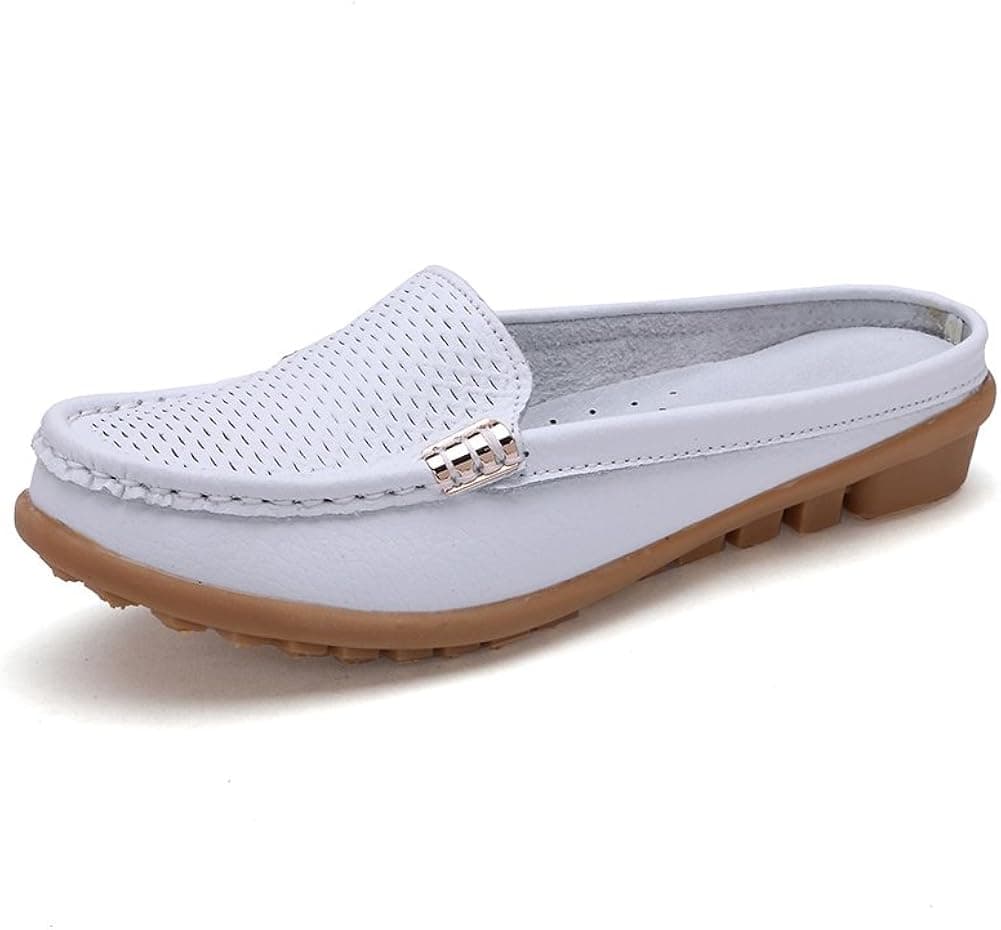 Eagsouni Womens Slip On Mule Closed Toe Casual Sandals PU Leather Summer Slipper