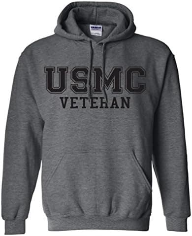 zerogravitee USMC Veteran BLACK logo Hooded Sweatshirt