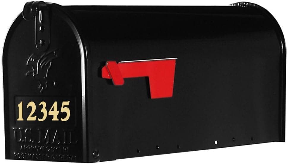Custom Mailbox Numbers or House Lettering Name Vinyl Decal Sticker 1" Tall - Mail Post Home Lime