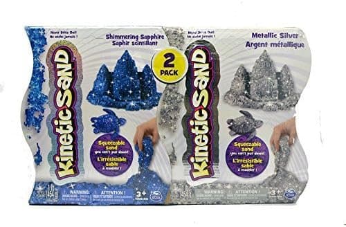 Kinetic Sand - Shimmering Silver and Blue (2 pack) (1 lb each) - Never dries out