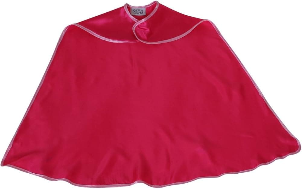 Storybook Wishes Satin Cape w/Trim (Choose Color) (One Size, Hot Pink)