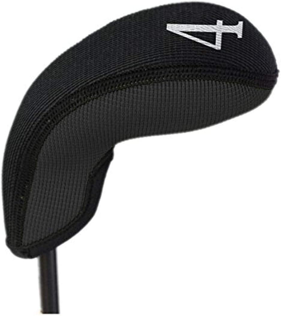 Stealth Club Covers 18410 Hybrid 4 Shorty Golf Club Head Cover, Black Solid